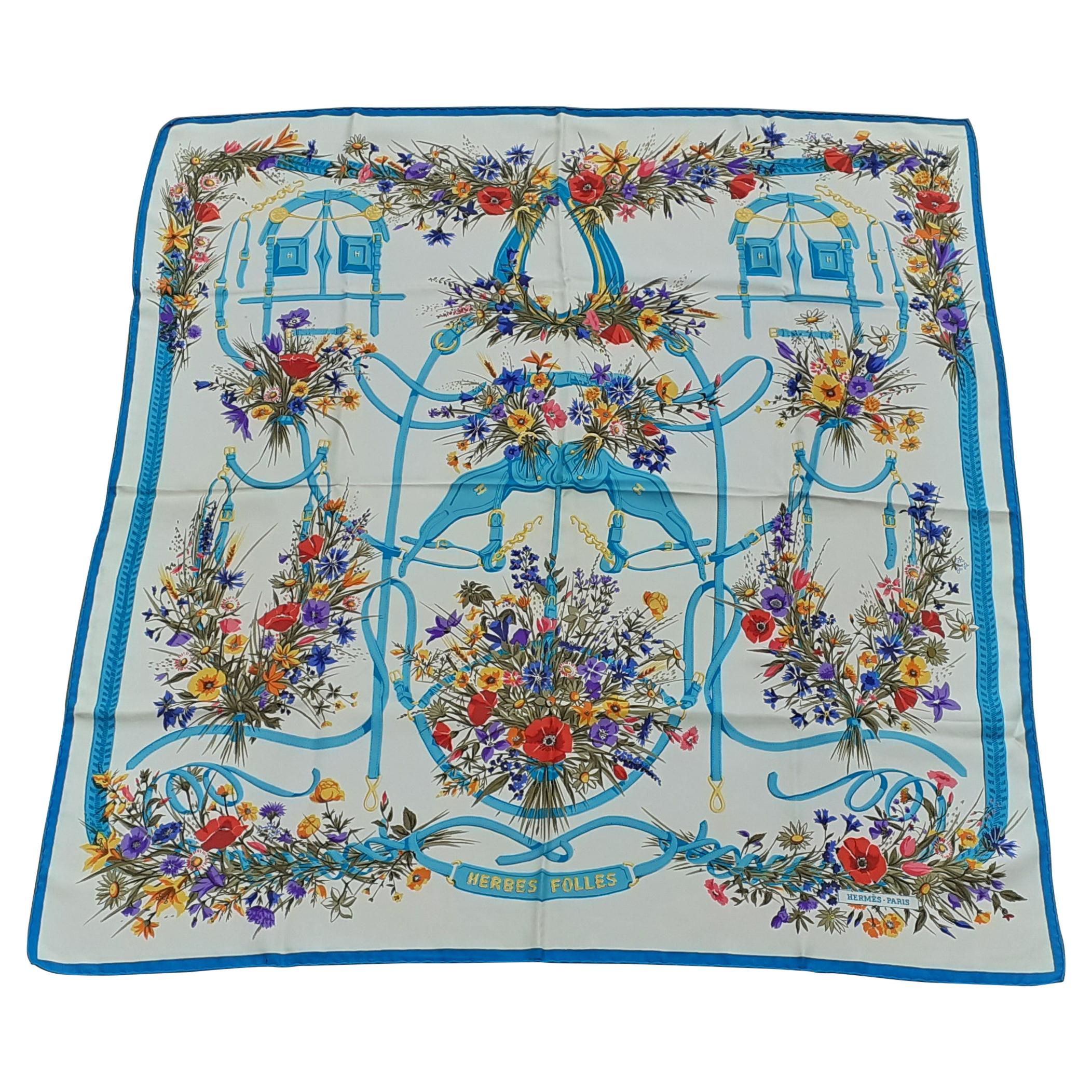 Hermes Pillow Silk Scarf Print Les Rubans du Cheval Vintage – Mightychic