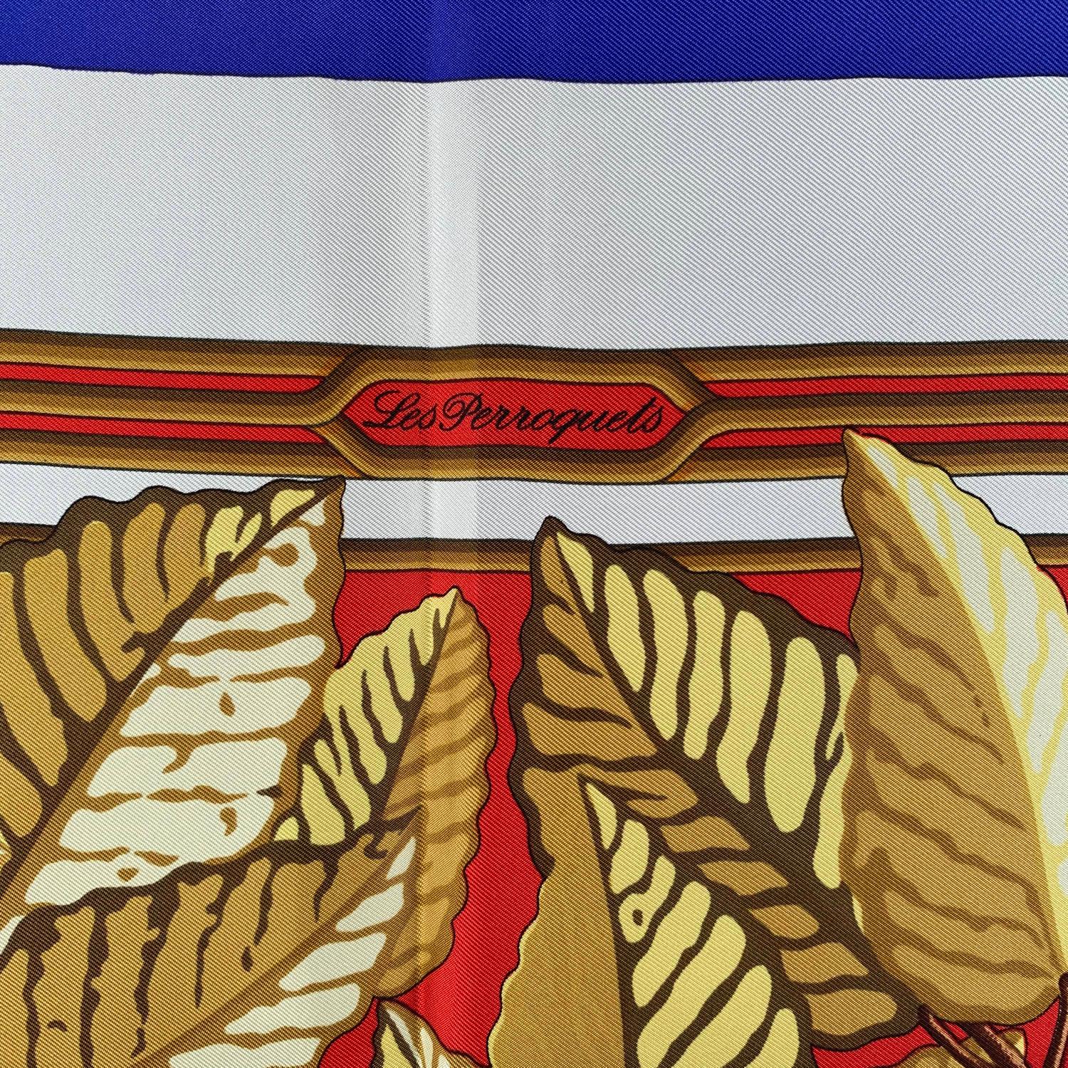 Women's Hermes Vintage Silk Scarf Les Perroquets 1984 Joachim Metz