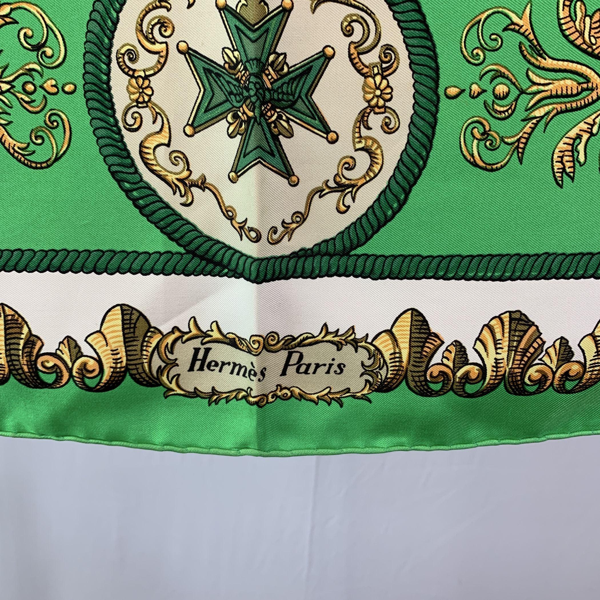 Hermes Vintage Silk Scarf Ludovicus Magnus de la Perriere Defects For Sale 2