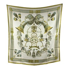 Hermes Vintage Silk Scarf Panache et Fantasie 1959 Hugo Grygkar
