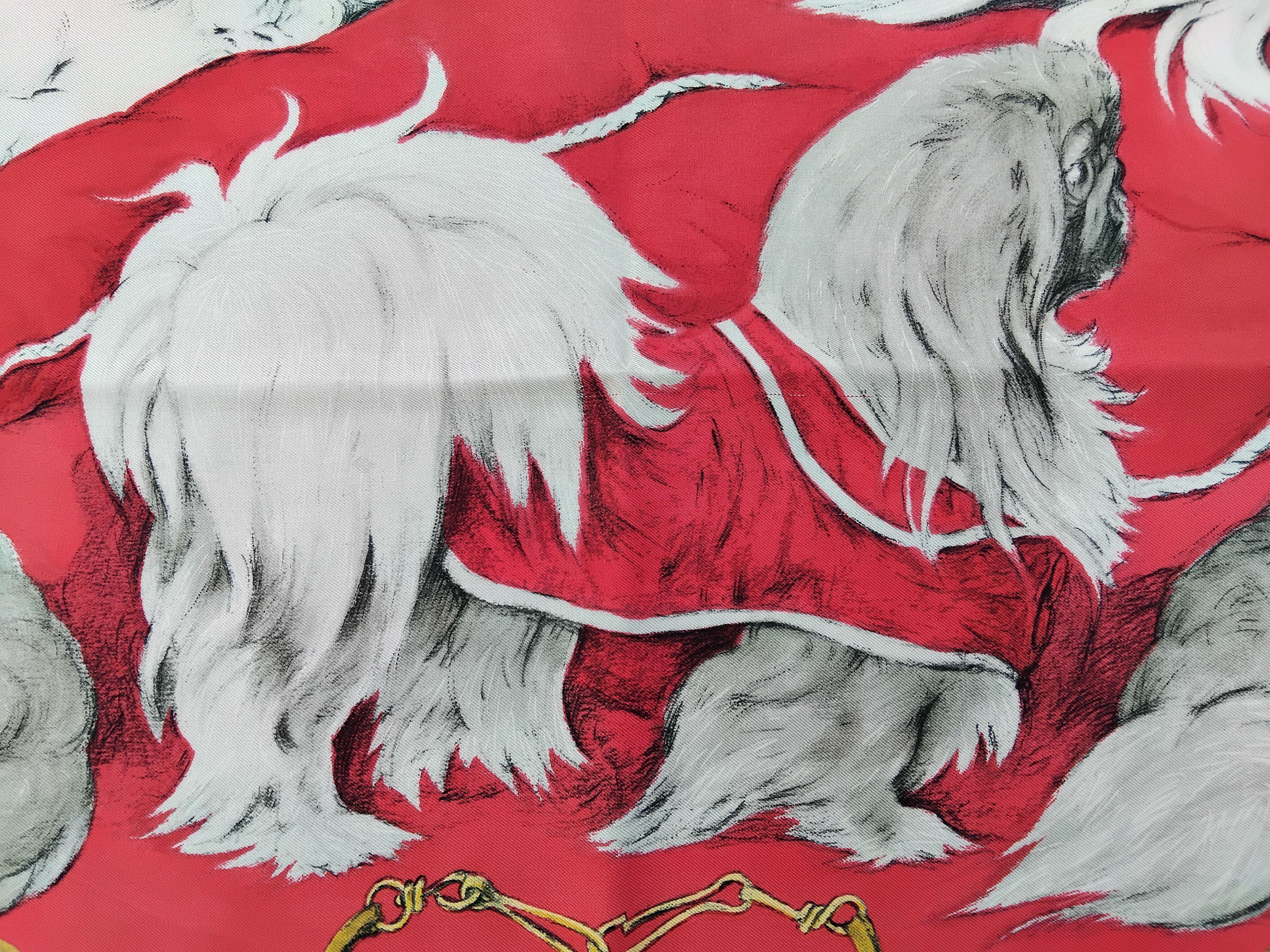 Hermès Vintage Silk Scarf Pekinois Pekingese Xavier de Poret 1965 8