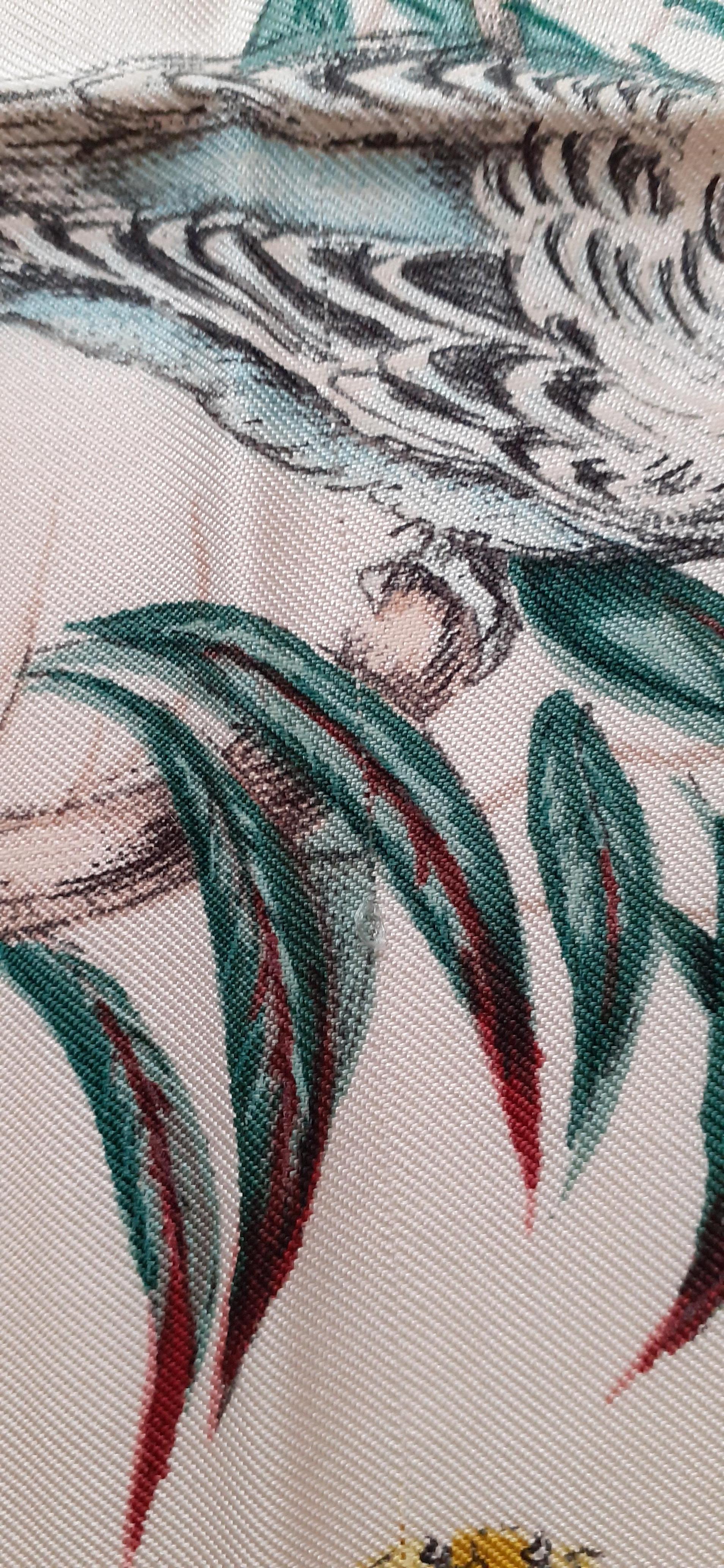 Hermès Vintage Silk Scarf Perruches Parakeets Xavier de Poret 90 cm 1st Issue 10