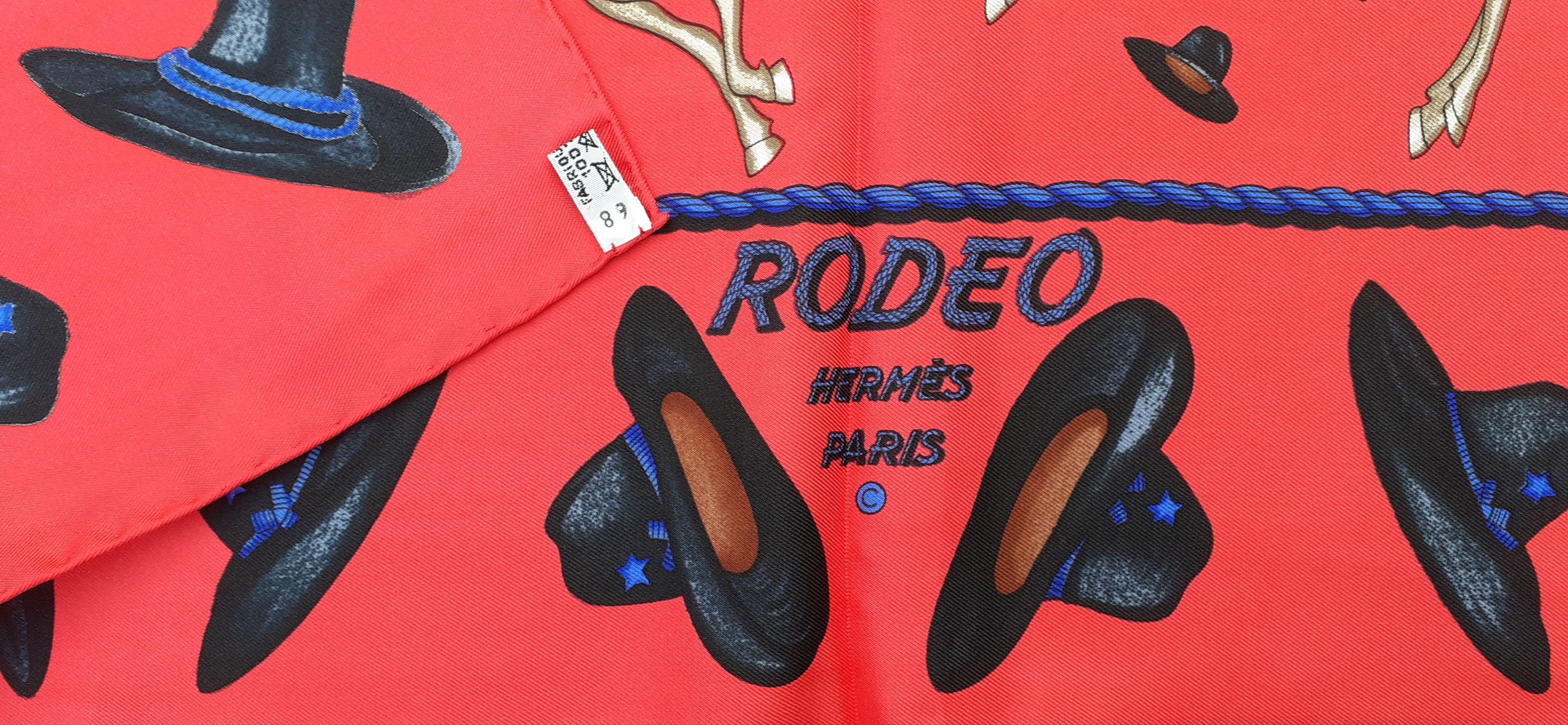 Hermès Vintage Silk Scarf Rodeo Duchene Horse Riding Texas Austin Houston RARE 4