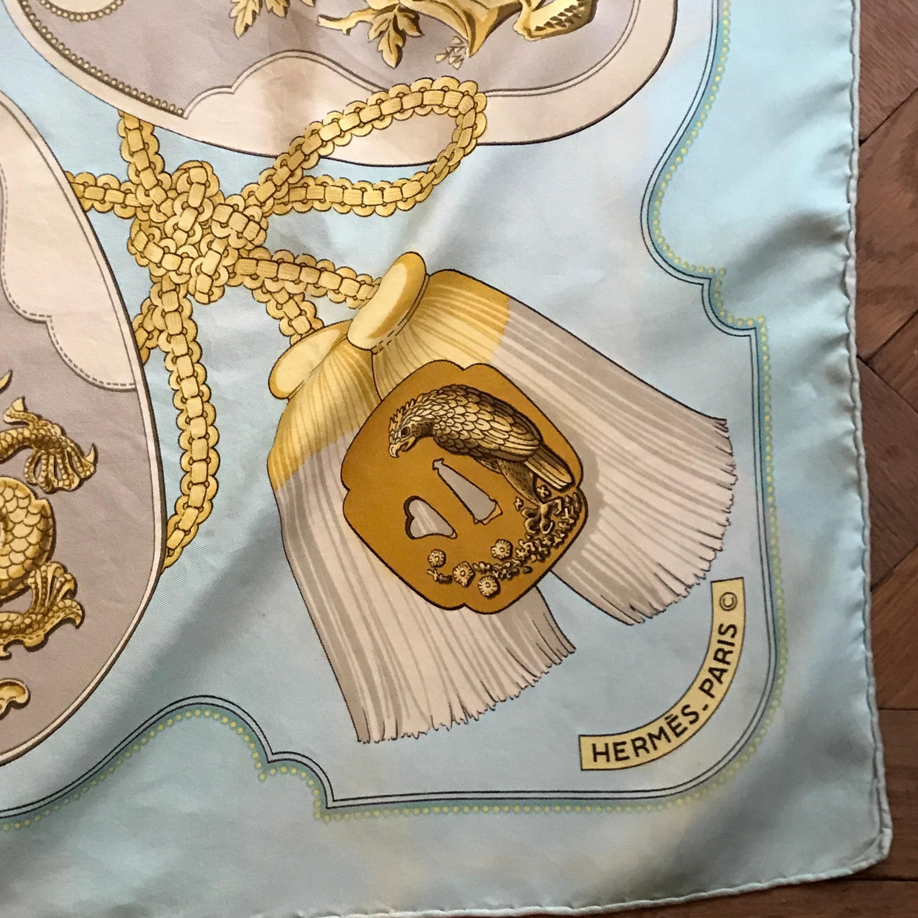 An opportunity to own a rare vintage Hermes scarf pattern 