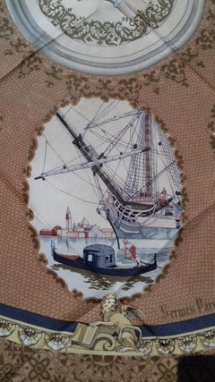 Hermès Vintage Silk Scarf VENISE Venice Philippe Ledoux 1970