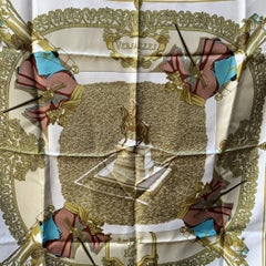 Hermes Vintage Silk Scarf Versailles Le Pavè Du Roy 1954 Hugo Grygkar