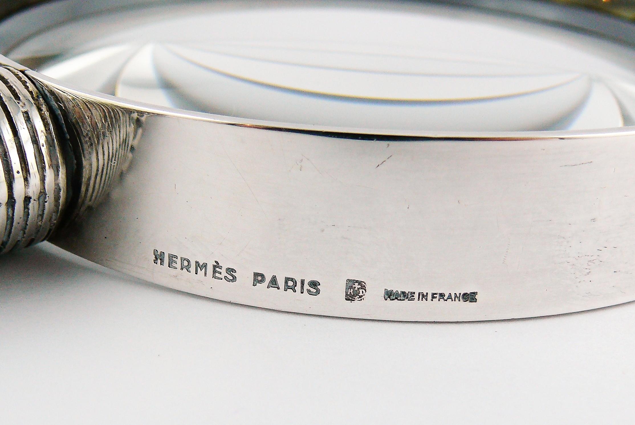 Hermes Vintage Silve Plate Twisted and Braided Rope Desk Magnifier 4