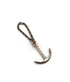 HERMES Vintage Silver Anchor Nautical Boating Keychain