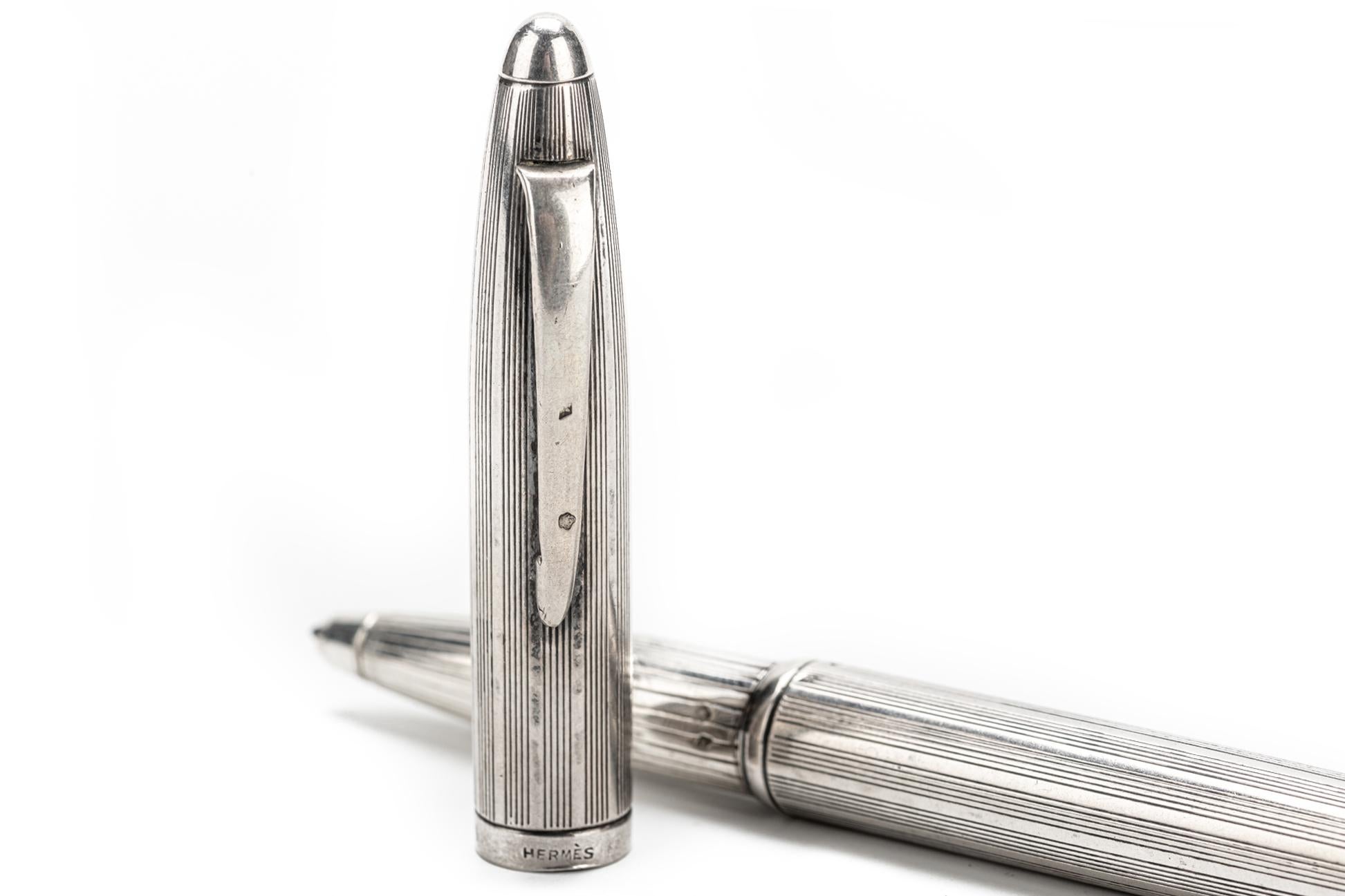 Hermes Vintage Silber Kugelschreiber im Zustand „Gut“ in West Hollywood, CA