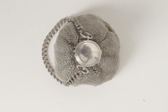 Hermès Vintage Silver Chain Mail Coin Pouch Bag with Bracelet Chain Handle