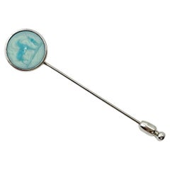 Hermes Vintage Silver Horse Button Pin
