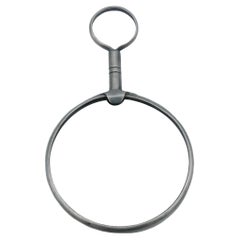 HERMES Used Silver Magnifying Glass Pendant