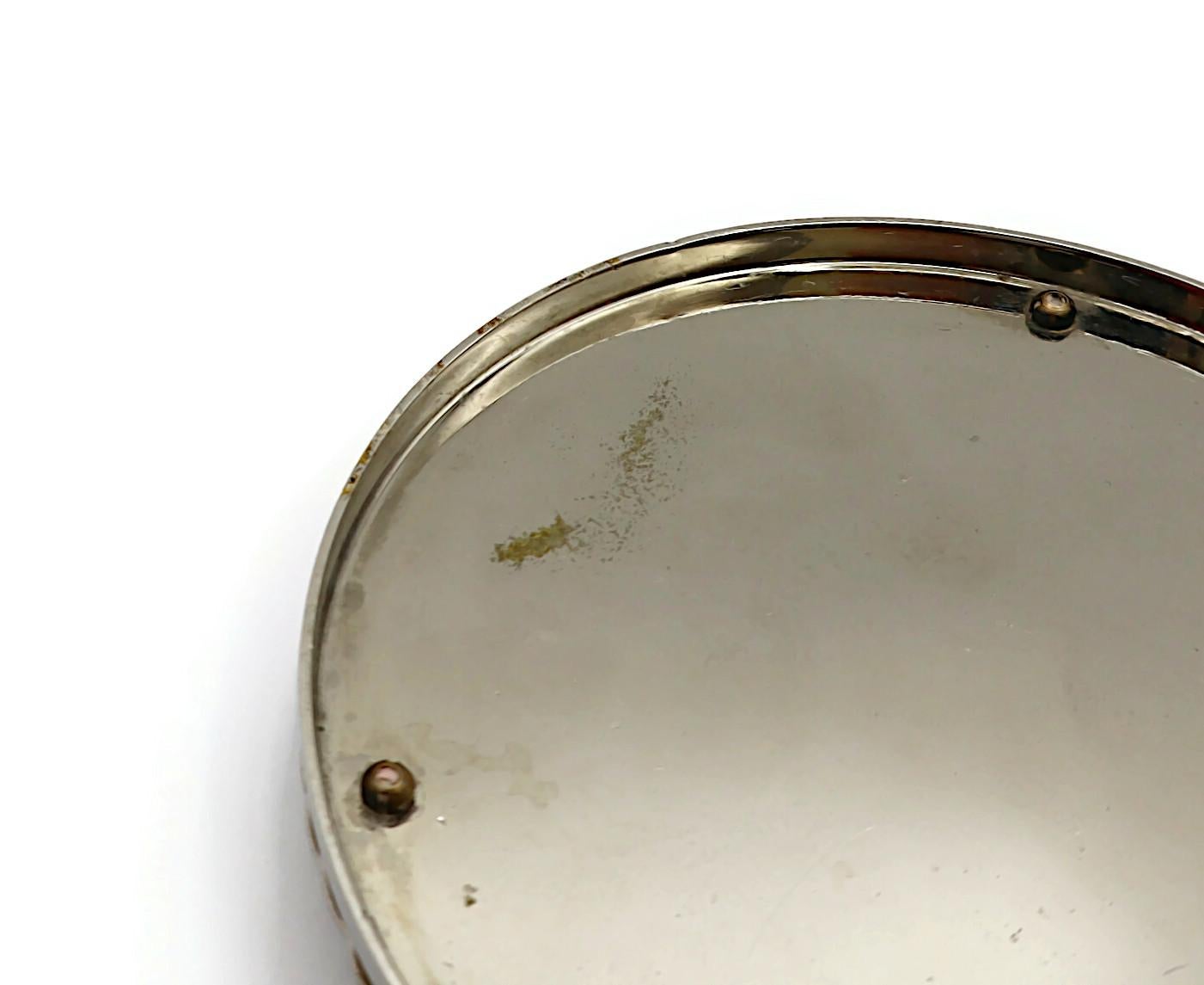 Sottobicchiere per bottiglie HERMES Vintage in argento con motivo a catena in vendita 6