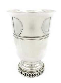 HERMES Vintage Silver Plate Chain Vase