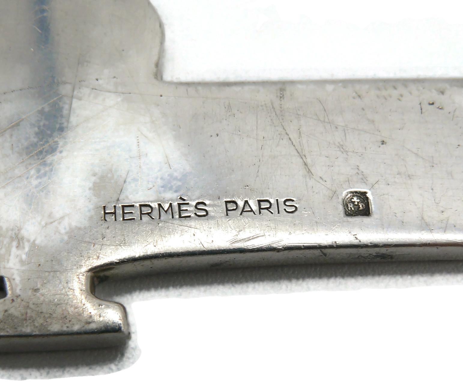 HERMES Vintage Silver Plate Dackel Brieföffner im Angebot 8