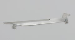 HERMES Vintage Silver Plate Dachshund Letter Opener