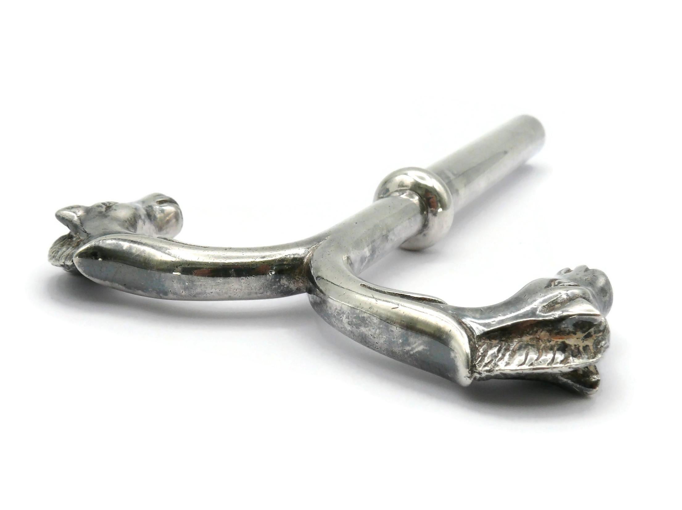 HERMES Vintage Silver Plate Horse-Head Corkscrew For Sale 4