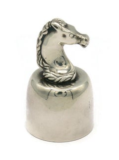 HERMES Vintage Silver Plated Horse Head Champagne Bottle Stopper