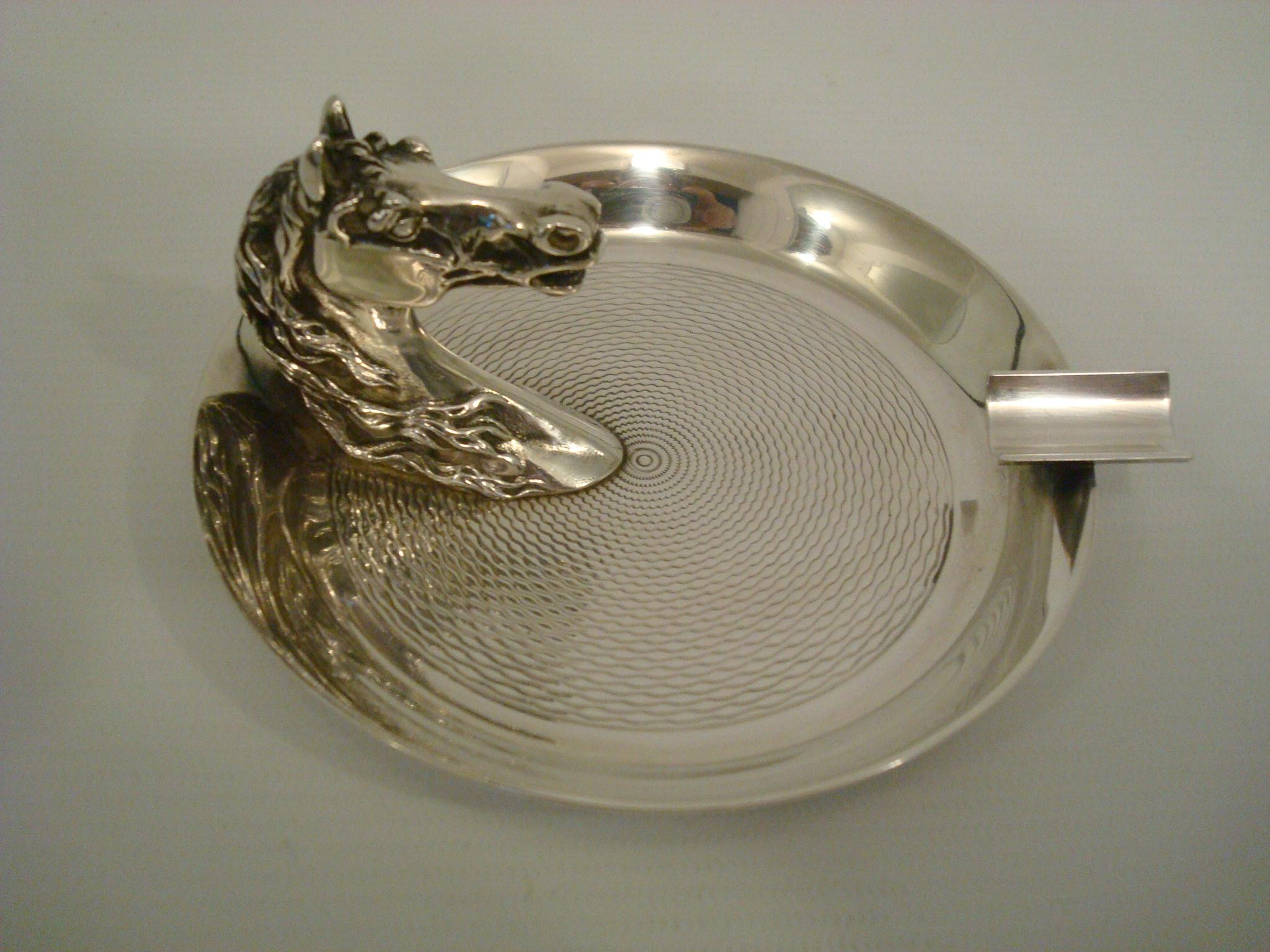 vintage horse head ashtray stand