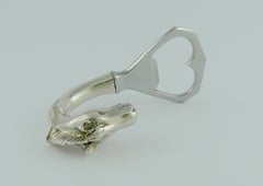 Hermes Vintage Silver Plated Horse Head Equestrian Bottle Opener