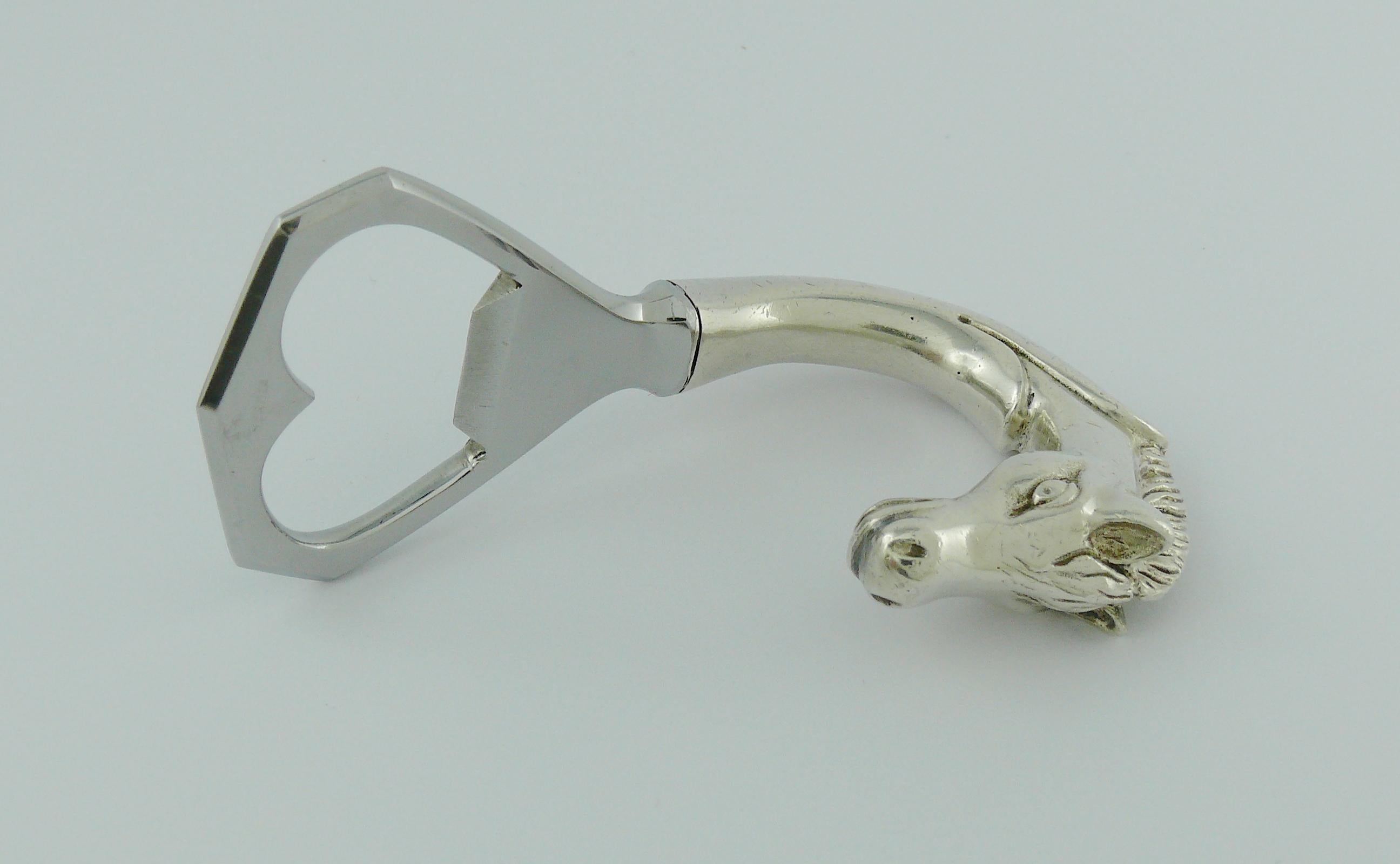 Hermes Vintage Silver Plated Horse Head Equestrian Bottle Opener In Good Condition In Nice, FR