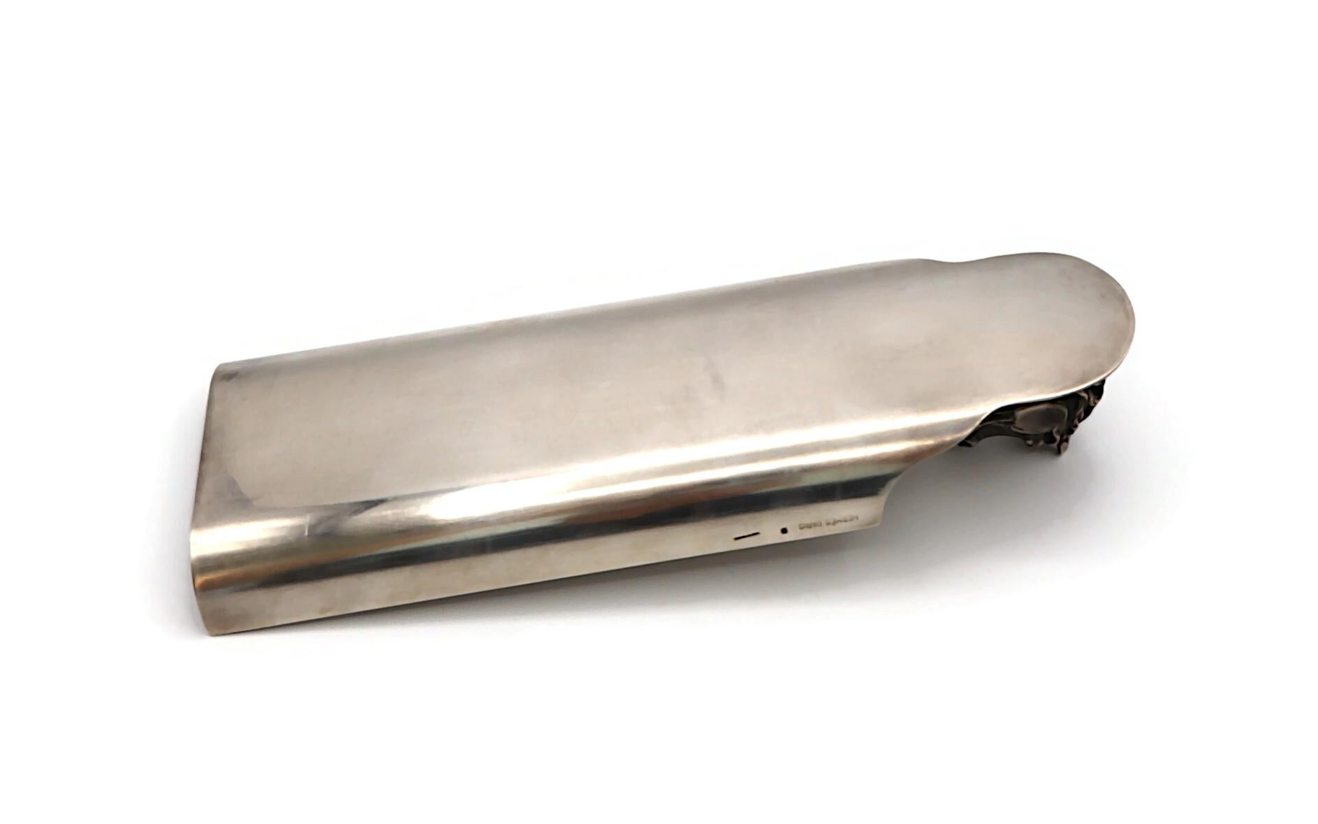 HERMES Vintage Silver Plated Horse Head Equestrian Desk Tray in vendita 8