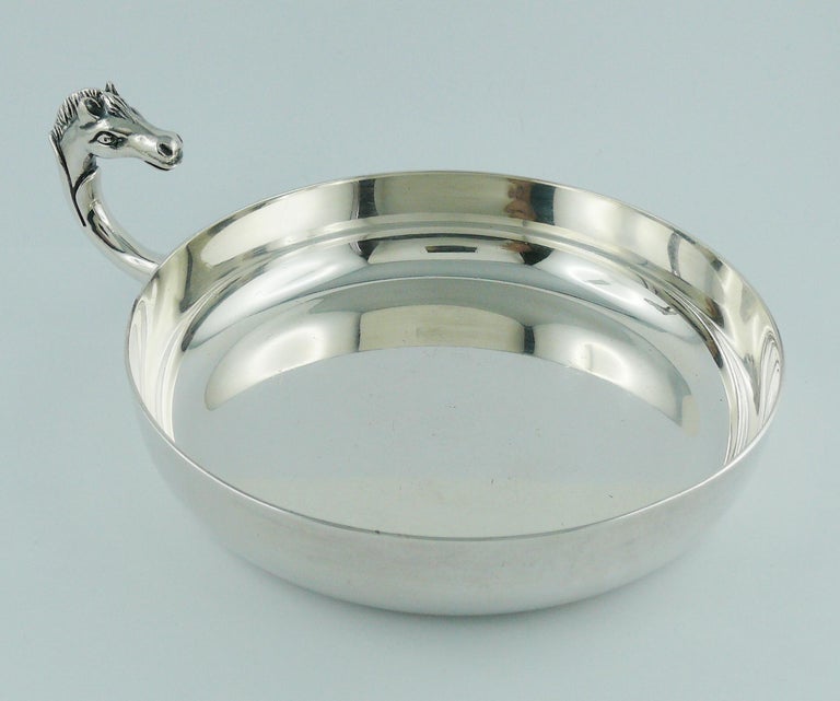 Hermes Vintage Silver Plated Horse Head Pin Tray at 1stDibs