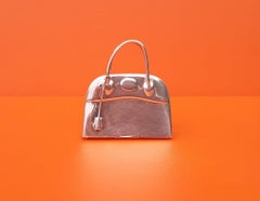 Hermès Vintage Kleinste Mini Micro Bolide Tasche Pillendose Sterling Silber Selten