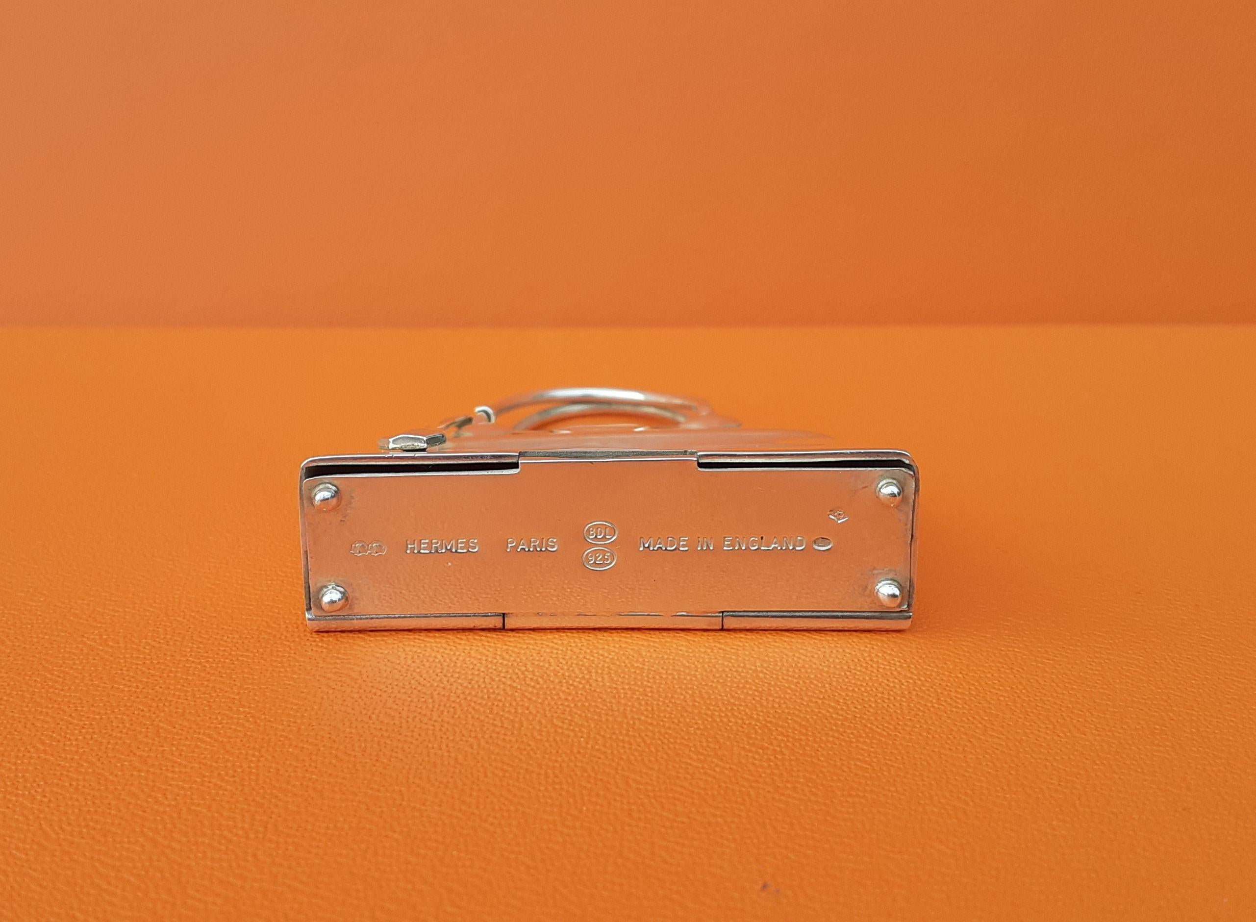 Hermès Vintage Smallest Mini Micro Bolide Bag Pill Box Sterling Silver Rare 1