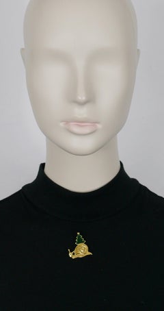 HERMES Vintage Snail Pin Brooch, Limited Edition Noël 1995