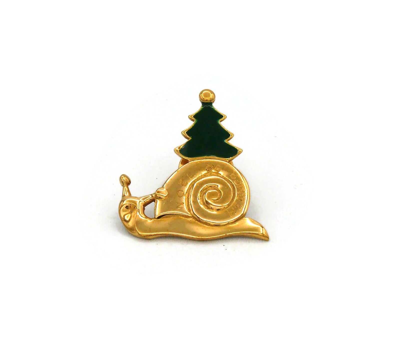 HERMES Vintage Snail Pin Brooch, Limited Edition Noël 1995 In Good Condition In Nice, FR