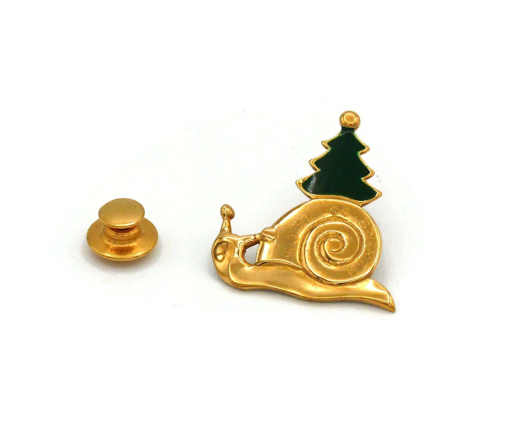 HERMES Vintage Snail Pin Brooch, Limited Edition Noël 1995 1