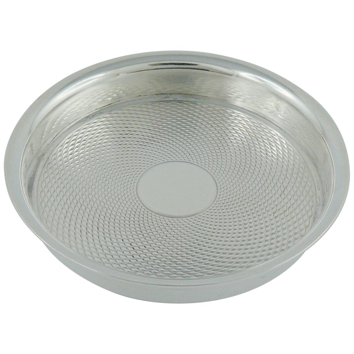 Hermès Vintage Solid Silver Guilloche Individual Ashtray