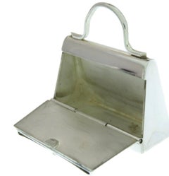 Hermes Vintage Sterling Silver Novelty Decorative Object Box Kelly Bag