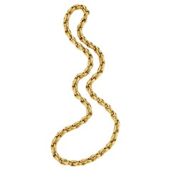 Hermes Vintage Stirrup Link Gold Necklace