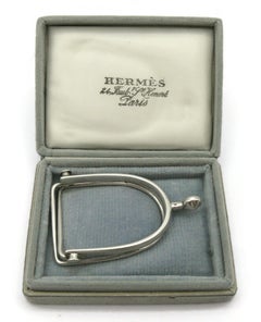 HERMES Vintage Stirrup Silver Money Clip