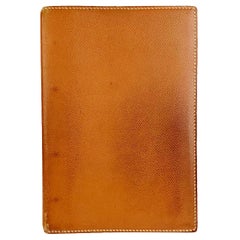 Hermes Vintage Tan Leather 4 Ring Address Book Agenda
