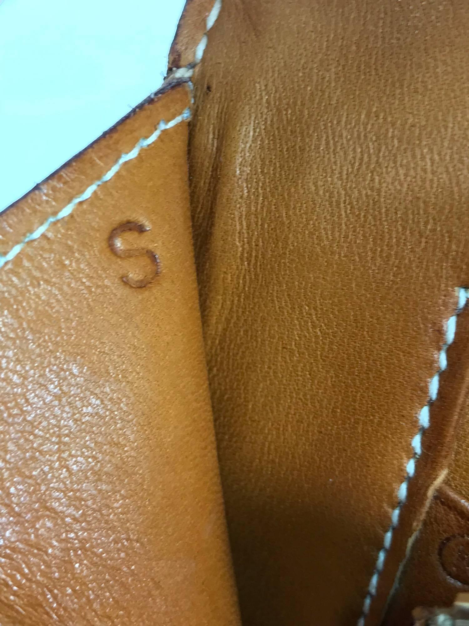 Hermes Vintage Tan Leather and Horsehair Crinoline shoulder bag, 1981 7