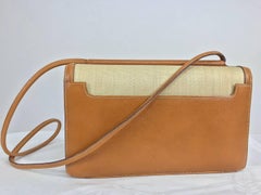 Hermes Vintage Tan Leather and Horsehair Crinoline shoulder bag, 1981