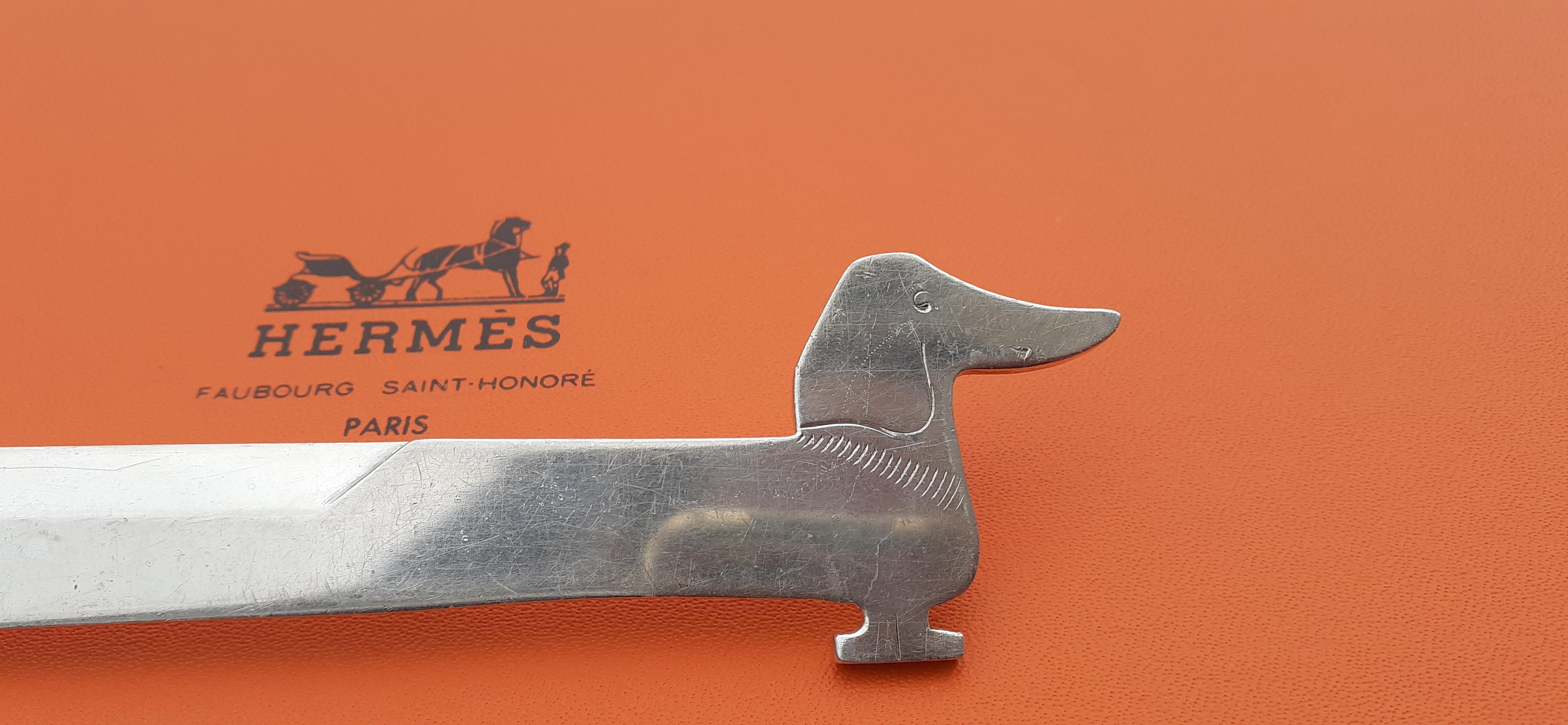 Hermès Vintage Teckel Dachshund Dog Shaped Letter Opener by Ravinet d'Enfert  For Sale 2