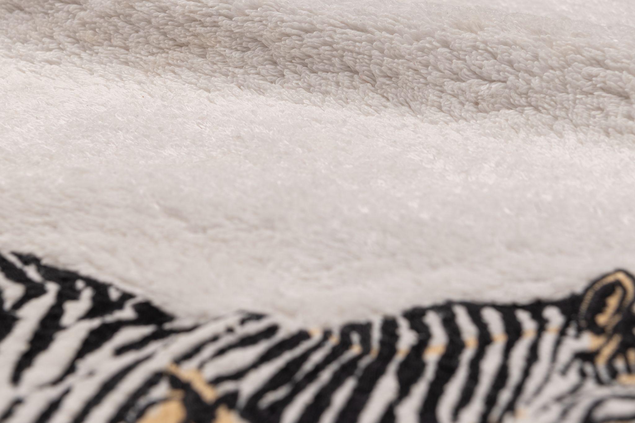 Hermès - Serviette de toilette Zebra en éponge vintage en vente 1