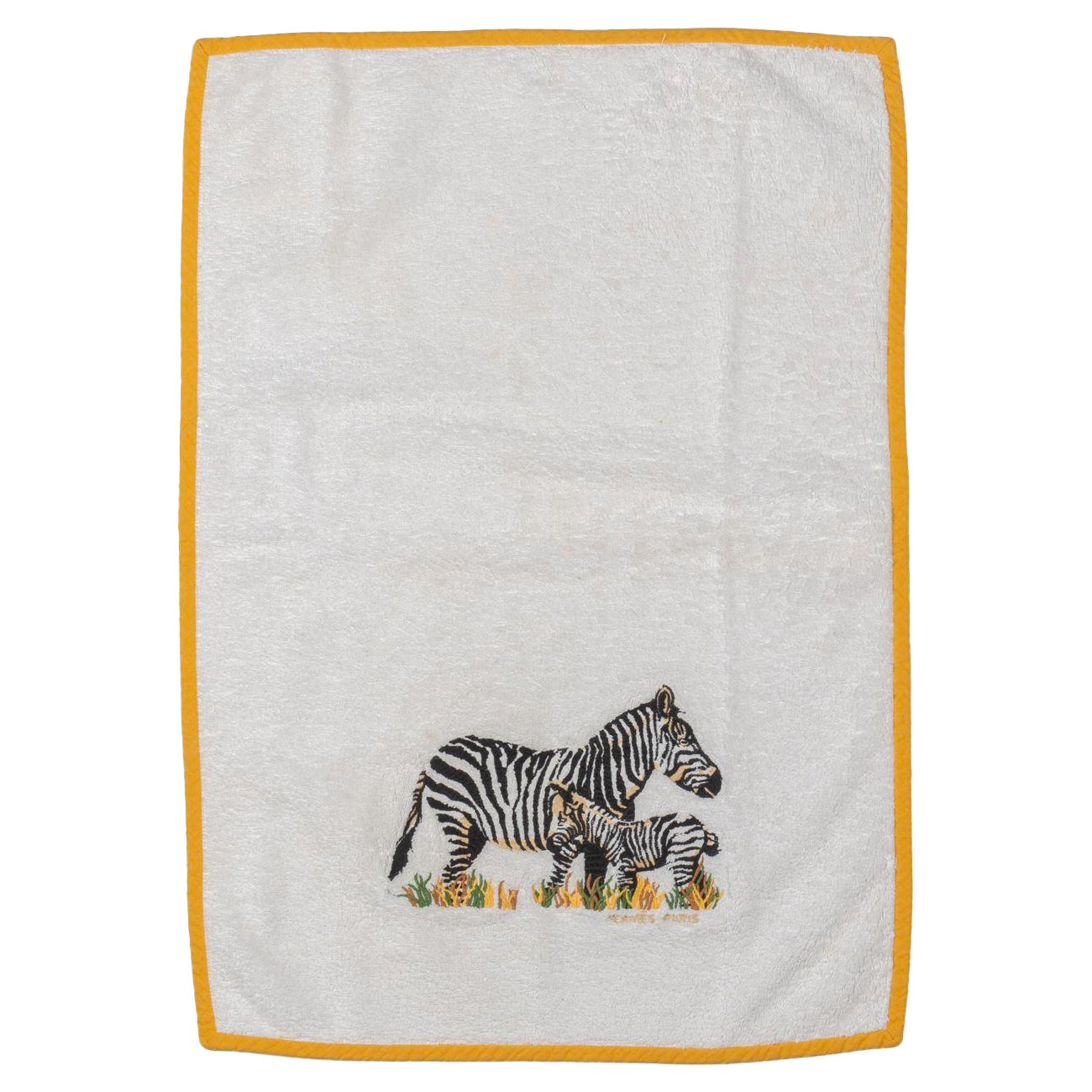 Hermès Vintage Terry Cloth Zebra Towel