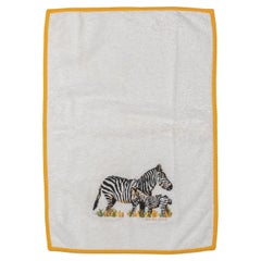 Hermès Vintage Terry Cloth Zebra Towel