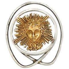 HERMES Vintage The Sun King Silver Money Clip