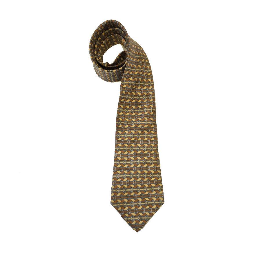 HERMES Vintage Tie in Printed Silk
