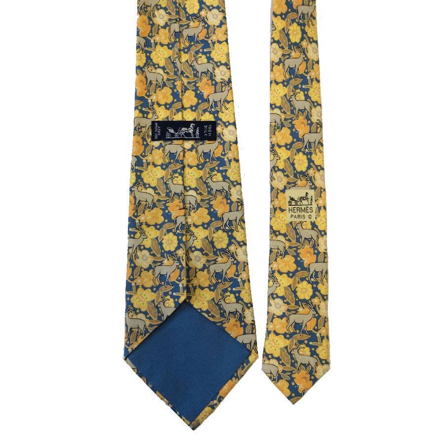 yellow hermes tie