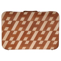 Hermes Vintage Ulysse Toile Baraenia Trunk Carry On Suitcase Gold Hardware 1950s