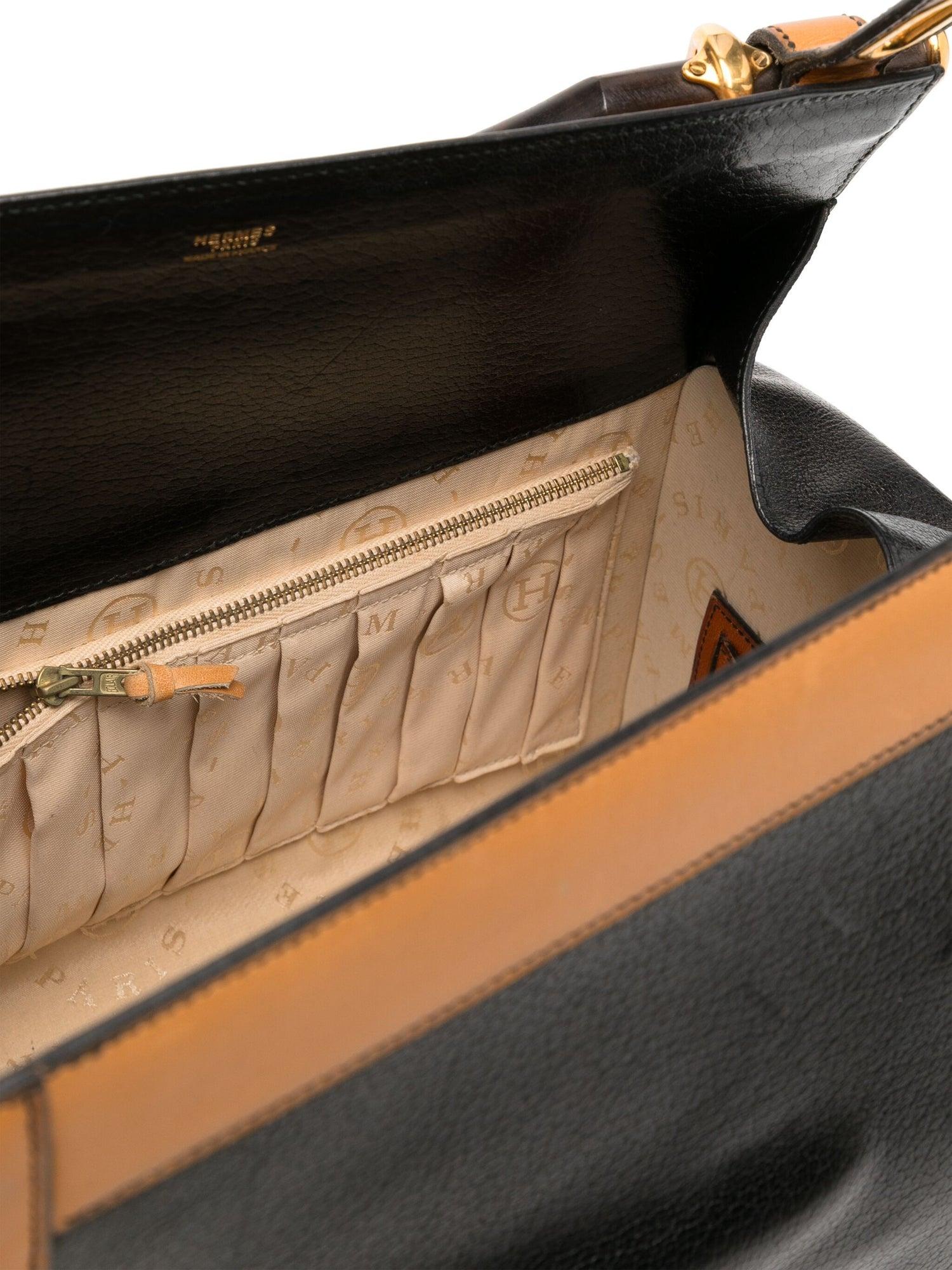 Black Hermès Vintage Vanity Case For Sale