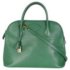 Hermès Vintage Vert Bengale Courchevel Bolide 35 GHW