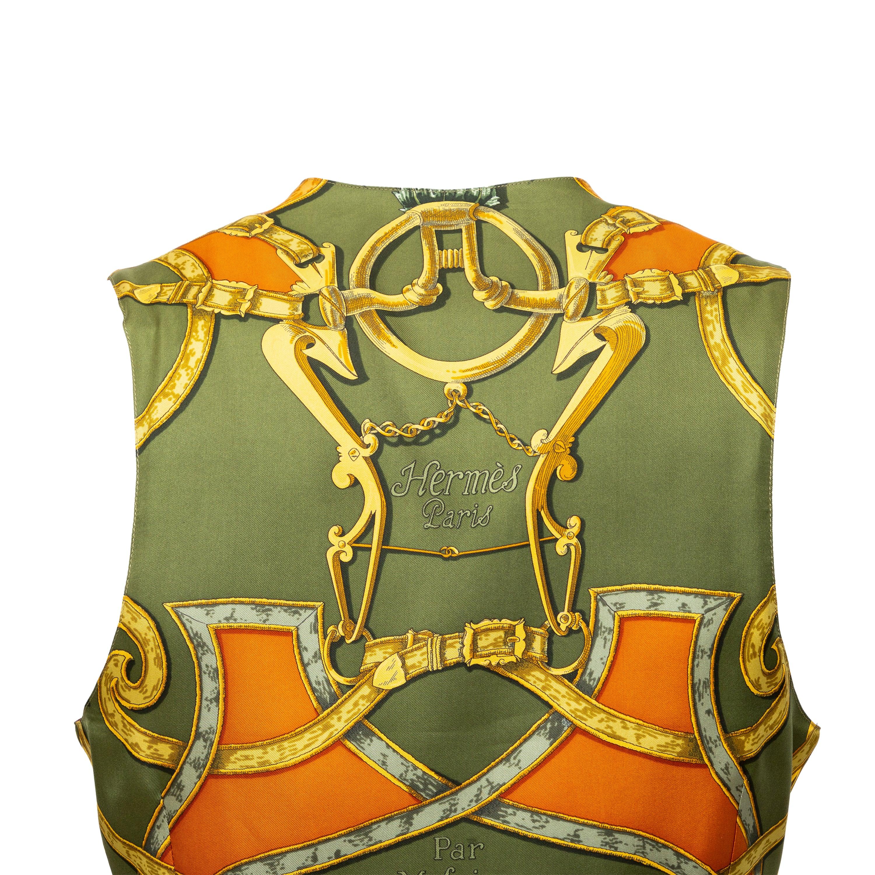 Brown Hermès Vintage Vest - '90s For Sale